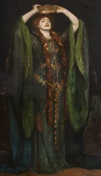 Dame Ellen Terry (1847-1928) als Lady Macbeth, naar een schilderij van John Singer Sargent (1856-1925) 1896